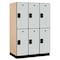 Salsbury Industries 2 Tier Designer Locker, 54"Wx76"Hx24"D, 6 Door, Gray 18-22364GRY - alternate 1